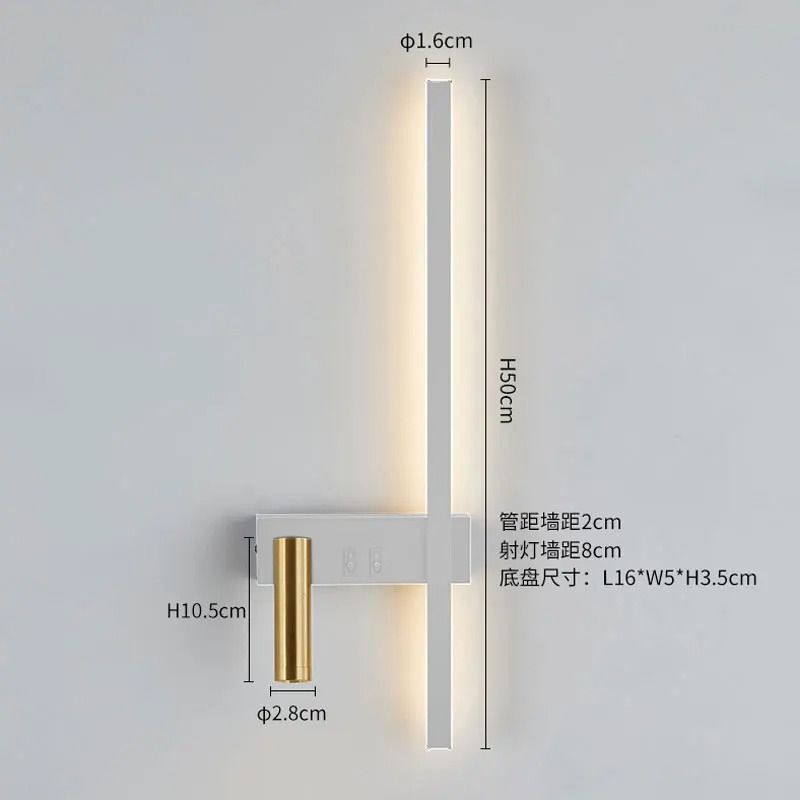 Nordic Modern Wall Lamp Black And White Minimalist Bedroom Or Living Room Decorative Light 14