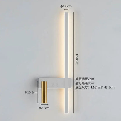 Nordic Modern Wall Lamp Black And White Minimalist Bedroom Or Living Room Decorative Light 14