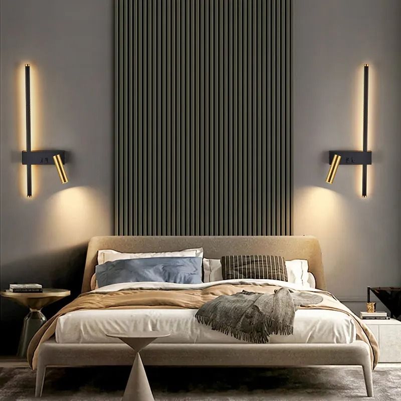 Nordic Modern Wall Lamp Black And White Minimalist Bedroom Or Living Room Decorative Light 1