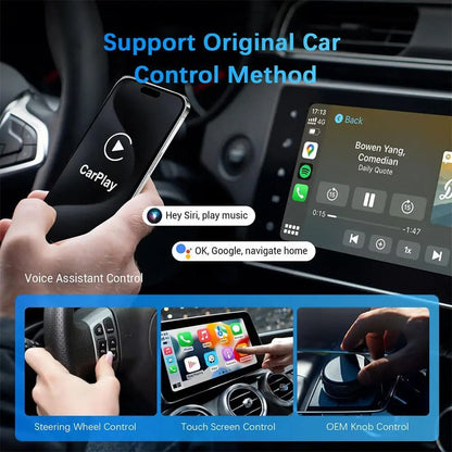 Wired To Wireless Car Adapter For CarPlay And Android Auto With USB Plug And Play 6