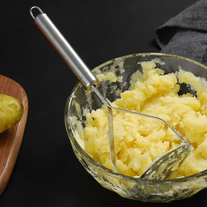 Manual Stainless Steel Potato Masher, Vegetable Fruit Pressure Tool, Kitchen Baby Food Crusher Gadget