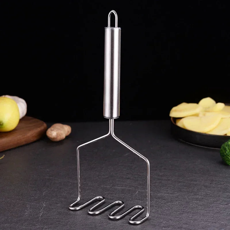 Manual Stainless Steel Potato Masher, Vegetable Fruit Pressure Tool, Kitchen Baby Food Crusher Gadget
