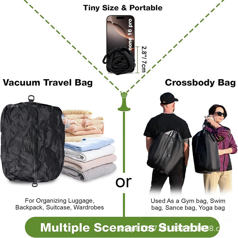 TPU Professional Luggage Vacuum Compression Bag, Reusable Travel Vacuum Sealed Storage Bags
