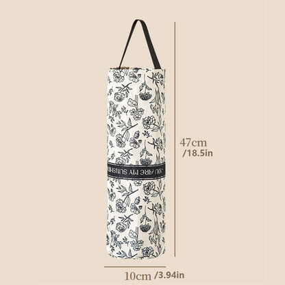 Cartoon Pattern Grocery Bag Holder, Wall-Mounted Bottom Opening Garbage Bag Organizer, Large Space-Saving Trash Bag