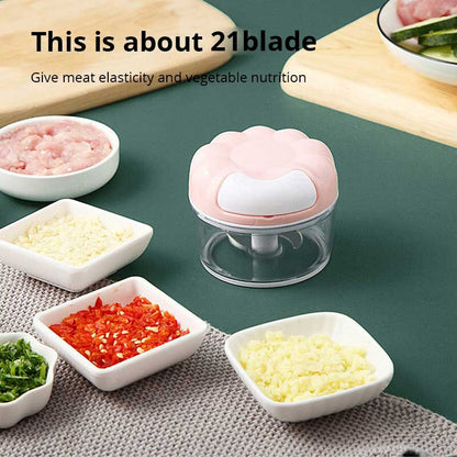 Manual Garlic Masher Hand Pull in Blue or Pink, Kitchen Garlic Blender, Minced Garlic Tool, Kitchen Gadget Must-Have