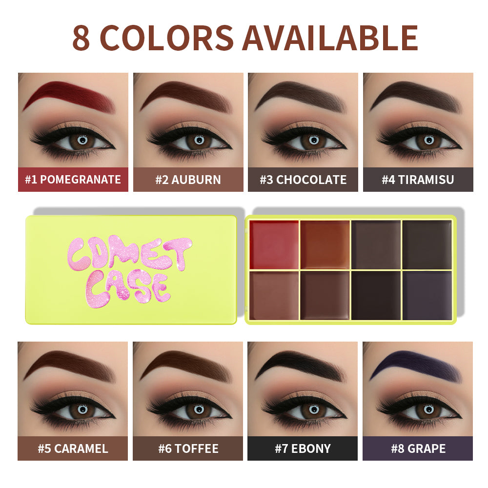Case Cream Palette Set Makeup 8 Colors, Waterproof Cosmetics Highlighter Blush, Shimmer Shadow, Highlight Face Brighten
