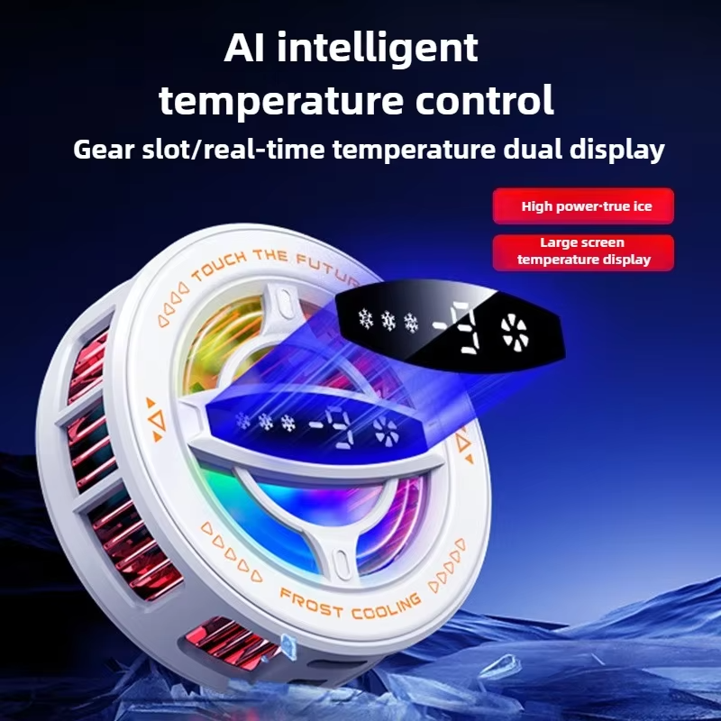 Mobile Cooler With Magnetic Back Clip RGB Light 2 In 1 Semiconductor Radiator For IOS Android PUBG  2