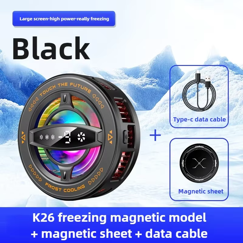 Mobile Cooler With Magnetic Back Clip RGB Light 2 In 1 Semiconductor Radiator For IOS Android PUBG  4