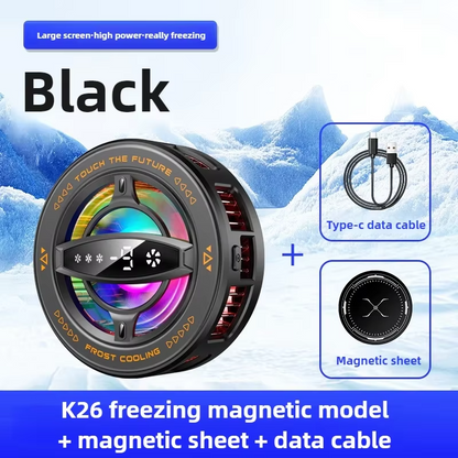 Mobile Cooler With Magnetic Back Clip RGB Light 2 In 1 Semiconductor Radiator For IOS Android PUBG  6