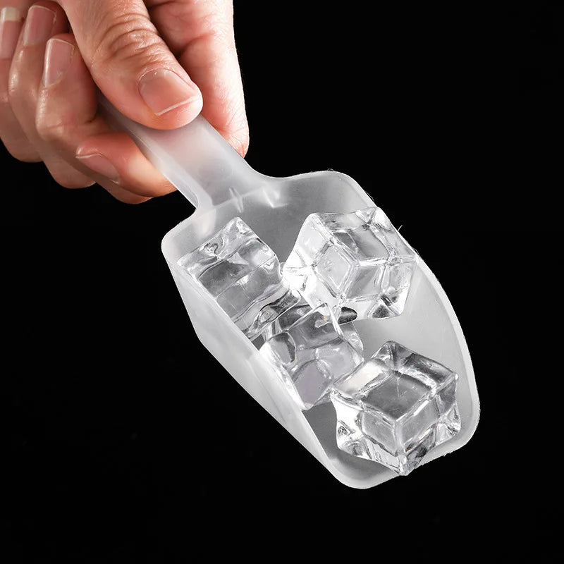 Mini Transparent Ice Scoop 1Pcs Plastic Shovel for Party, Bar, Buffet, Kitchen Candy Dessert Grain Dry Goods Tool