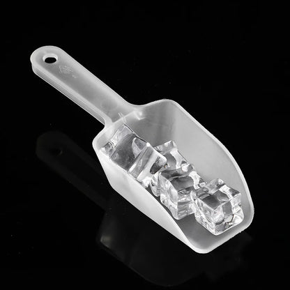 Mini Transparent Ice Scoop 1Pcs Plastic Shovel for Party, Bar, Buffet, Kitchen Candy Dessert Grain Dry Goods Tool