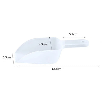 Mini Transparent Ice Scoop 1Pcs Plastic Shovel for Party, Bar, Buffet, Kitchen Candy Dessert Grain Dry Goods Tool