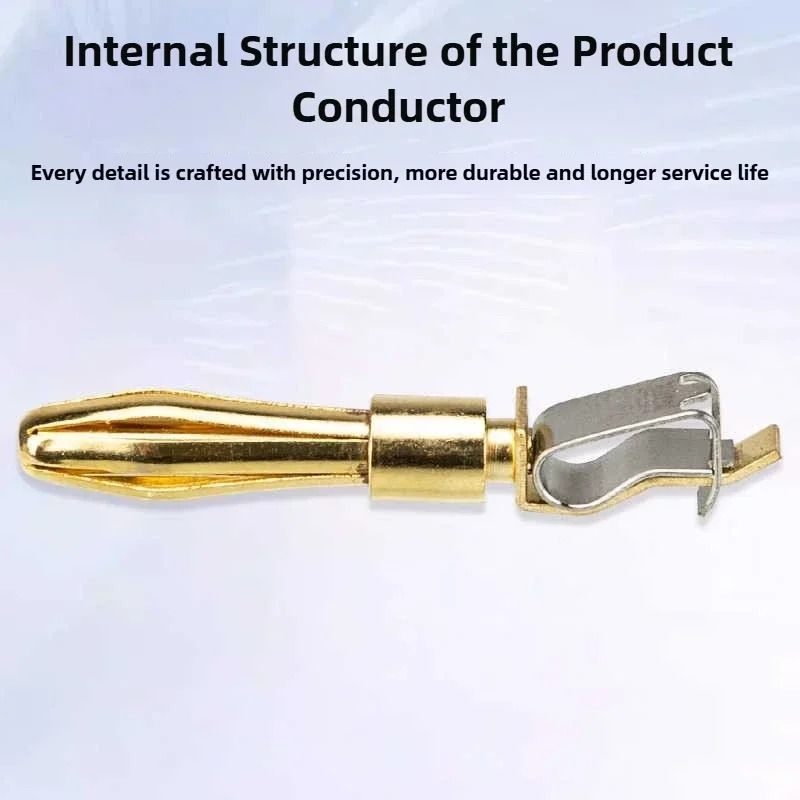 Gold Plated Quick Connect Banana Plug Set For High Current Applications 4