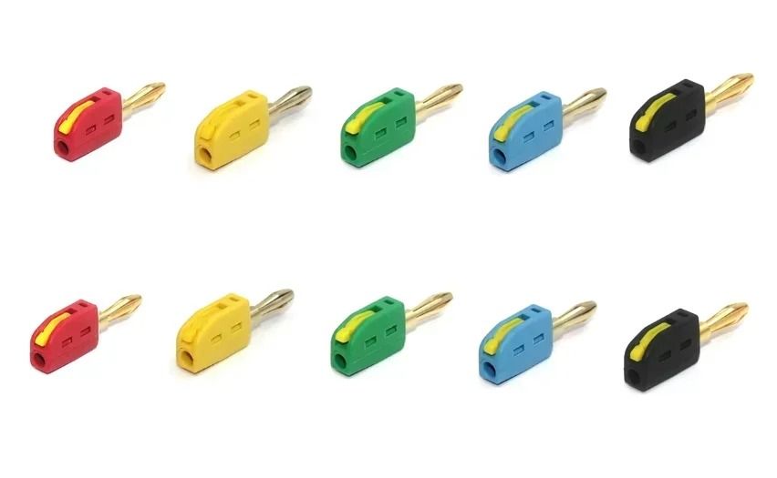 Gold Plated Quick Connect Banana Plug Set For High Current Applications 7