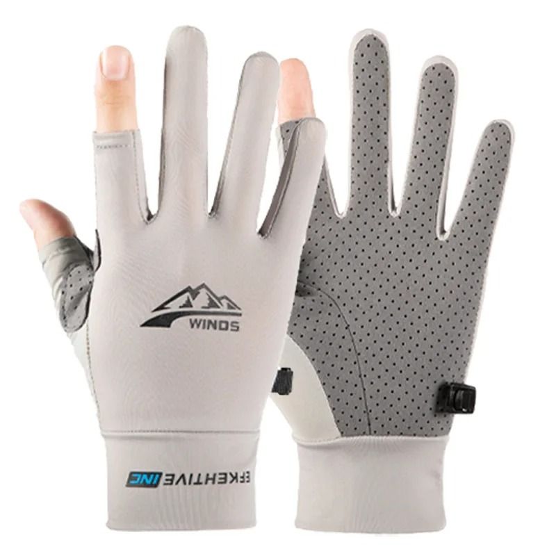 Ice Silk Fishing Gloves With Touchscreen And UV Protection 12