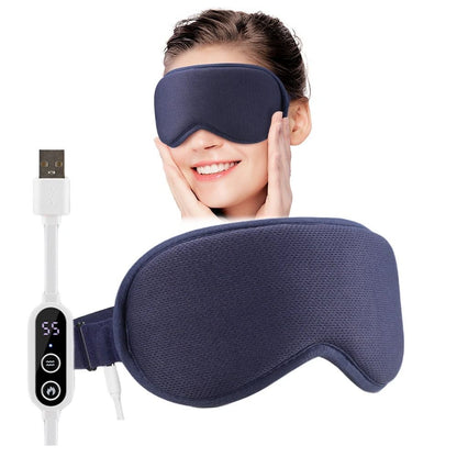 USB Heated Eye Mask with Vibration Massage and Steam Function
