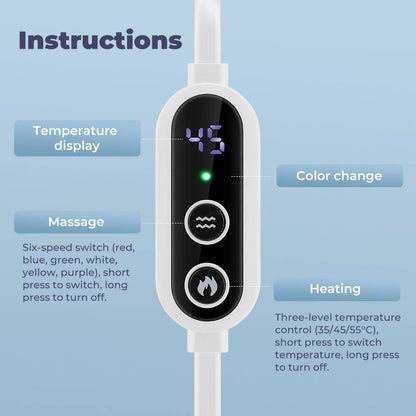 USB Heated Eye Mask With Vibration Massage And Steam Function 2