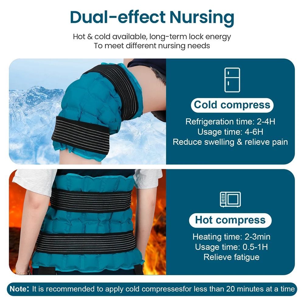 Hot Cold Physiotherapy Knee Ice Pack Brace For Swelling Bruises And Pain Relief 2