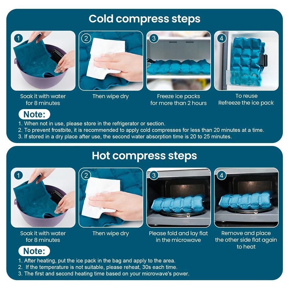 Hot Cold Physiotherapy Knee Ice Pack Brace For Swelling Bruises And Pain Relief 4