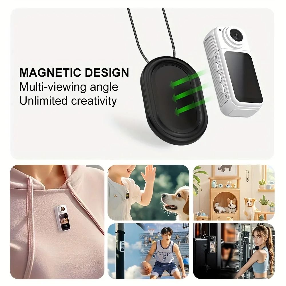 Compact Magnetic Wearable Camera For Sports Pets Travel And Vlogging 1