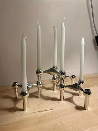 Elegant Silver Candle Holder for Modern Home Decor and Gifting