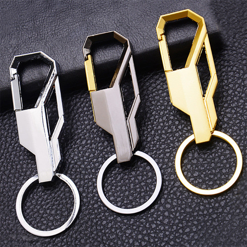 Silver Metal Punk Key Ring, Inlay Keychain for Classic Car Keys, Stylish Gift for Men and Women, Romantic Key Chain