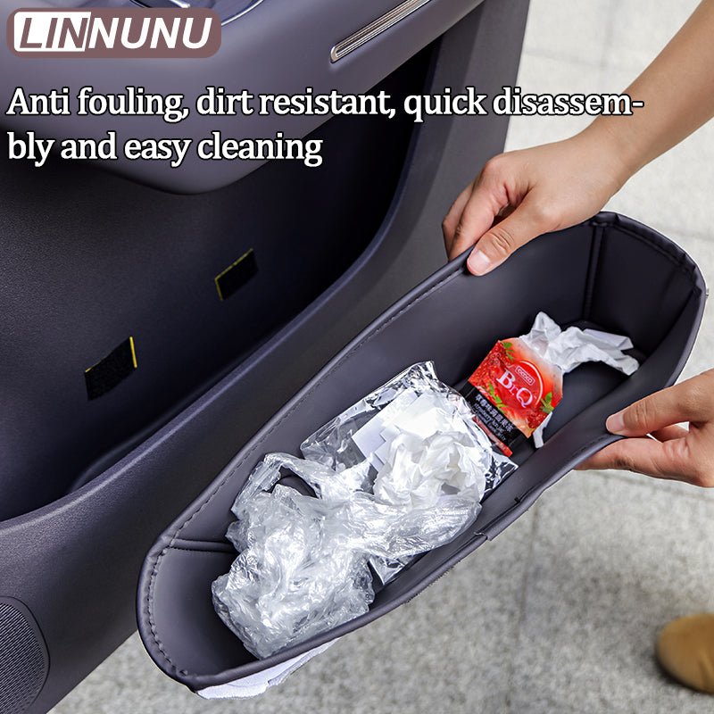 Leapmotor Car Storage Organizer, LINNUNU Leather Door Pocket, Armrest Handle Cover with Multifunction Slot Cushion