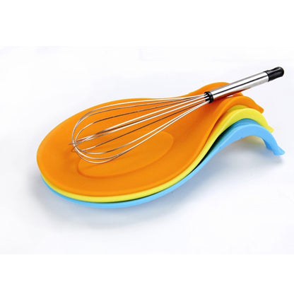 Silicone Spoon Rest Mat Holder for Kitchen Utensil Supplies, Gadgets Multipurpose Tray, Non Slip Tableware Accessories