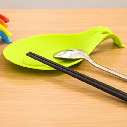 Silicone Spoon Rest Mat Holder for Kitchen Utensil Supplies, Gadgets Multipurpose Tray, Non Slip Tableware Accessories
