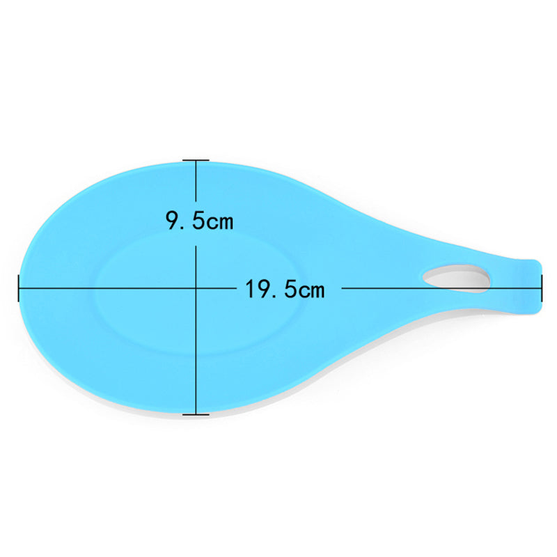 Silicone Spoon Rest Mat Holder for Kitchen Utensil Supplies, Gadgets Multipurpose Tray, Non Slip Tableware Accessories