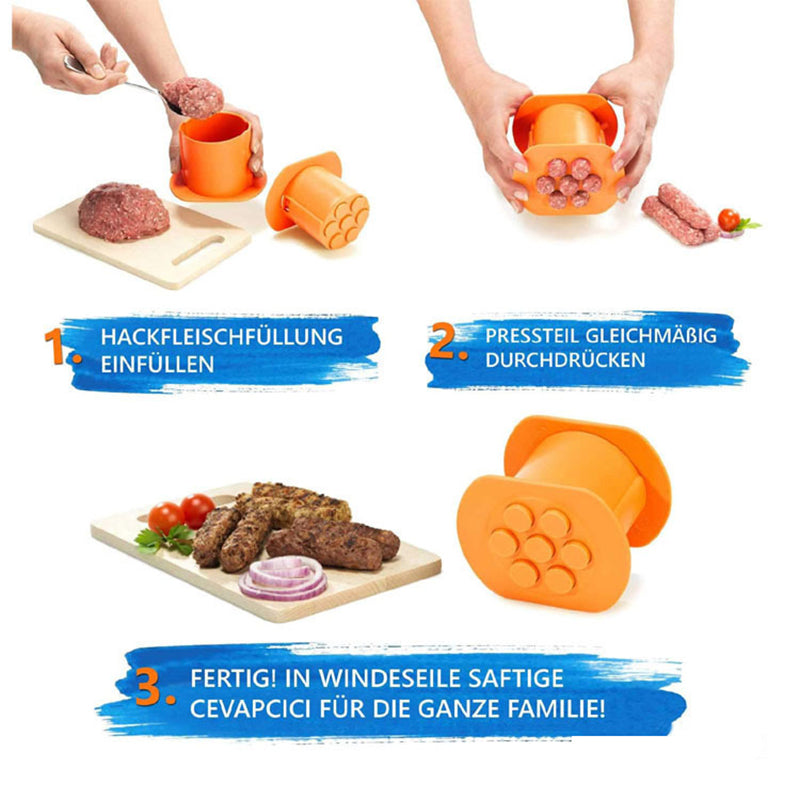 Kitchen DIY Gadget Meat Strip Squeezer, Hot Dog Sausage Maker, New Product Meatball Press Tool, Easy Home Use