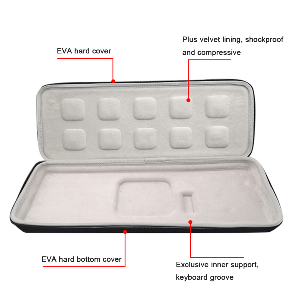 Premium Carrying Case Bag for Logitech Keys, Hardshell Travel Storage Case for Wireless Keyboard Waterproof, Shockproof