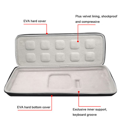 Premium Carrying Case Bag for Logitech Keys, Hardshell Travel Storage Case for Wireless Keyboard Waterproof, Shockproof