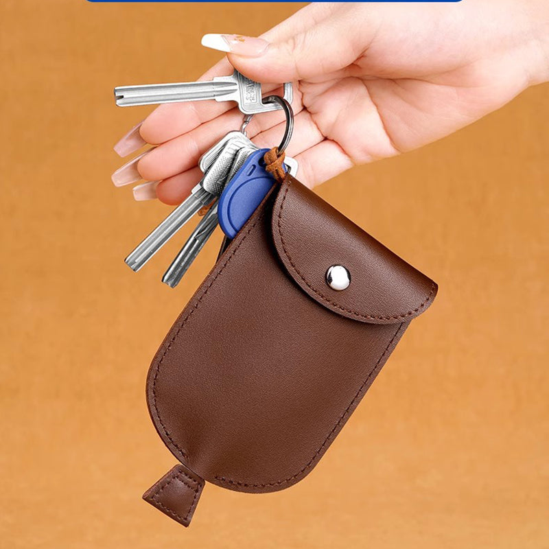 Key Box Cute Pull Out Key Wallets Case, Real Leather Key Holder with Pull, Type Pocket for Keys