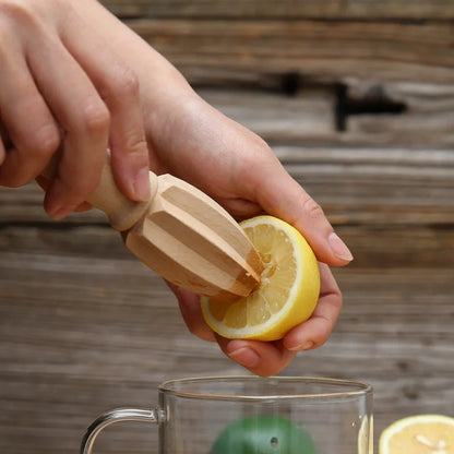 Beech Wood Citrus Reamer Lemon Squeezer, Wooden Orange Juice Squeezer, Fruit Kitchen Tool for Bar and Home Use