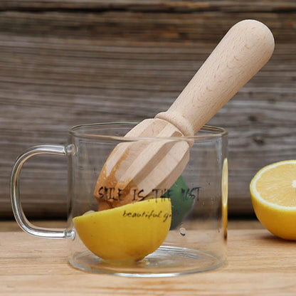 Beech Wood Citrus Reamer Lemon Squeezer, Wooden Orange Juice Squeezer, Fruit Kitchen Tool for Bar and Home Use