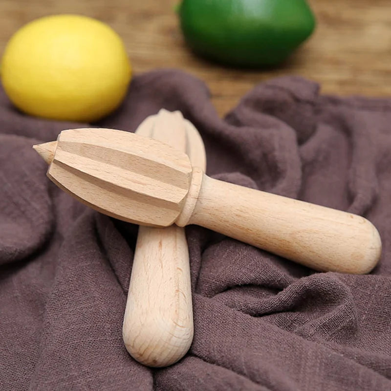 Beech Wood Citrus Reamer Lemon Squeezer, Wooden Orange Juice Squeezer, Fruit Kitchen Tool for Bar and Home Use