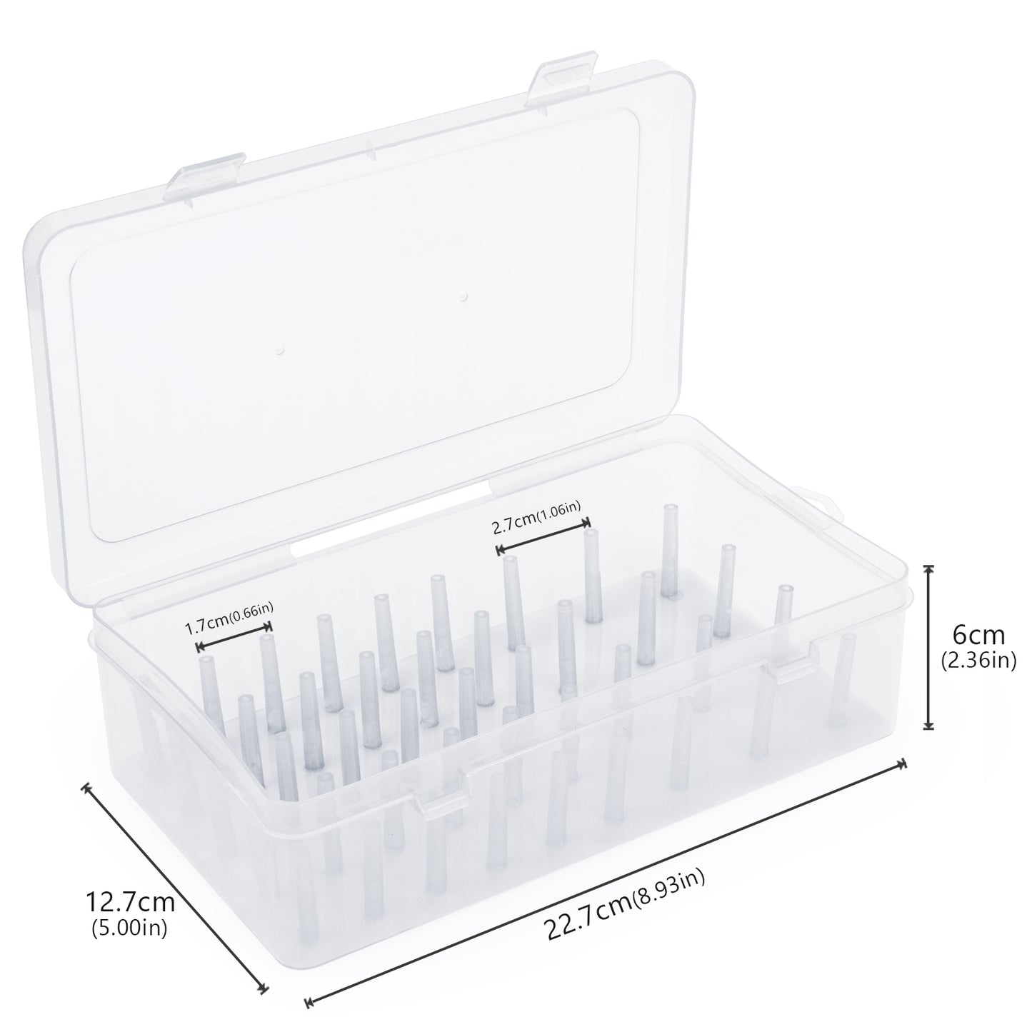 Sewing Thread Storage Box, Spool, Bobbin Organizing Case with Carrying Handle, Craft Thread Holder for Needlework Sewing