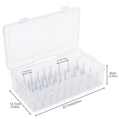 Sewing Thread Storage Box, Spool, Bobbin Organizing Case with Carrying Handle, Craft Thread Holder for Needlework Sewing