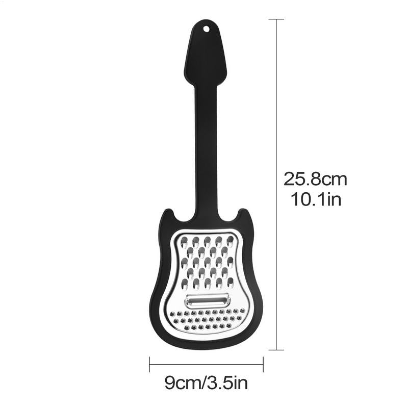 Stainless Guitar Shape Handheld Fruit Grater, Metal Cheese Grater, Comfortable Grip Kitchen Crusher Kitchen Gadgets