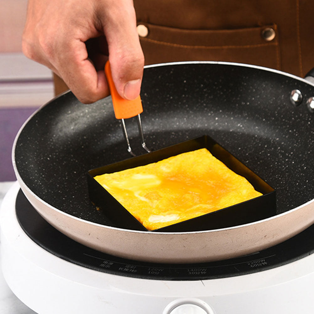 Nonstick Stainless Steel Egg Ring Square Pancake Mold Muffin Omelet Maker Cooking Tool For Kitchen  4