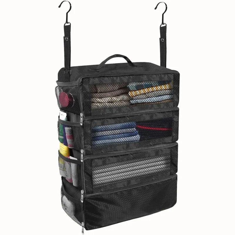 Collapsible Hanging Travel Wardrobe Organizer For Efficient Packing 6