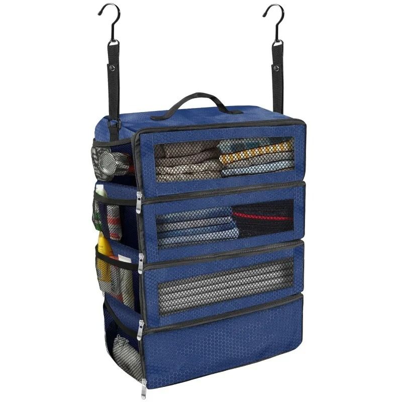 Collapsible Hanging Travel Wardrobe Organizer For Efficient Packing 7
