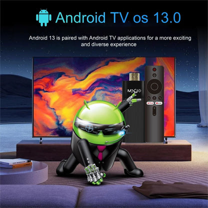 MX10 F3 Android 13 TV Stick 2GB RAM 16GB Storage Mini WiFi Streaming Device 4