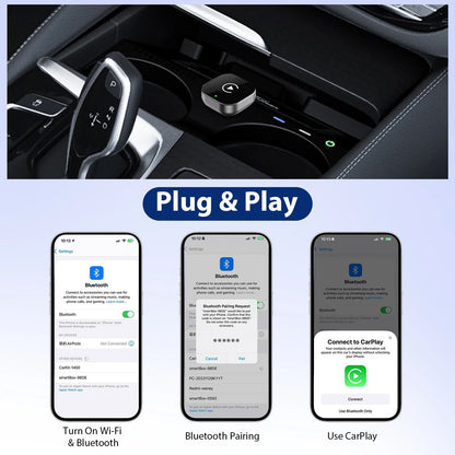 Wireless Car Adapter For CarPlay And Android Auto Plug And Play 5