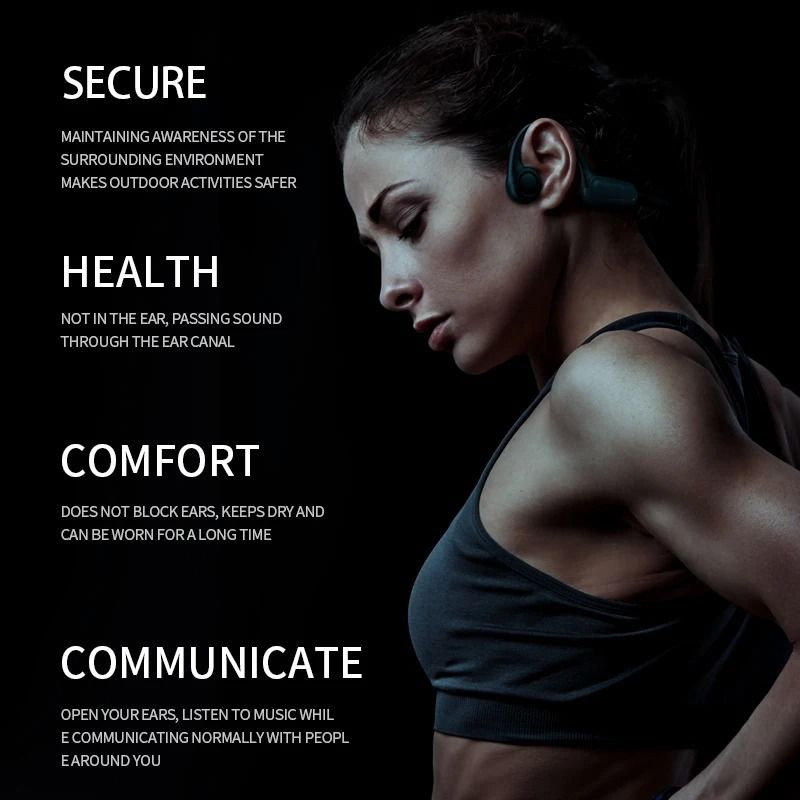Bone Conduction Bluetooth 53 Ear Hook Sport Earphones Waterproof For Running And Driving 3