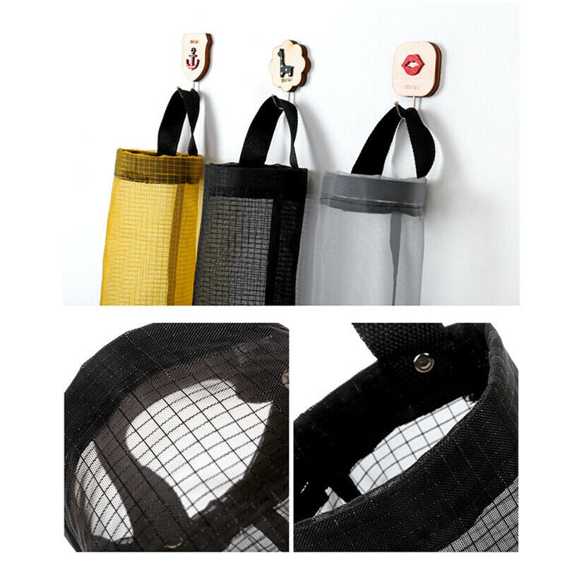 1PCS Plastic Bag Holder Dispenser, Hanging Storage for Trash Garbage Bags, Space-Saving Kitchen Organizer