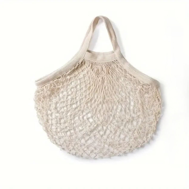 1Pc Portable Reusable Grocery Shopping Bag, Foldable Mesh Bag for Fruits, Vegetables Eco-Friendly Shopping