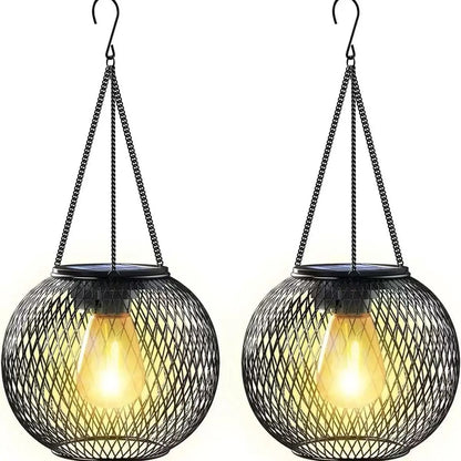 Outdoor Hanging Solar Lantern Waterproof Decorative Solar Lights 6
