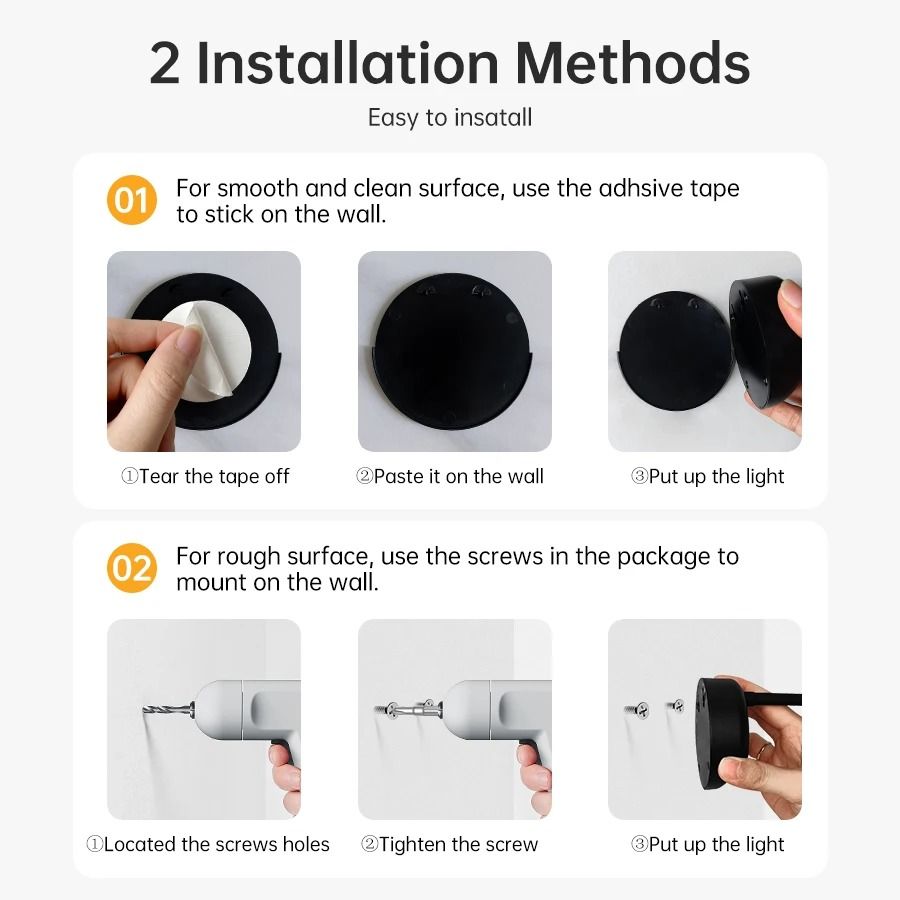 Rechargeable LED Wall Spotlight With Motion Sensor Dimmable Night Light For Decoration 4